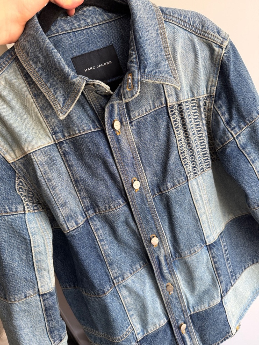 Marc Jacobs Patchwork Denim Jacket - Mixed Blue - Picture 5 of 5